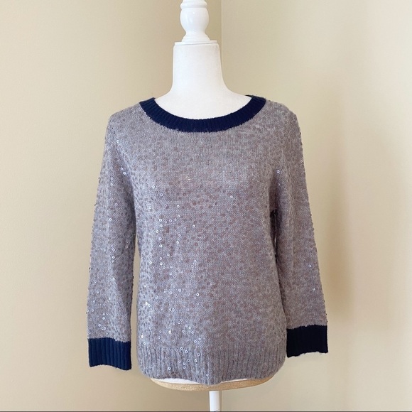 J. Crew Scattered Sequin Wool Blend Sweater - M - Picture 11 of 11